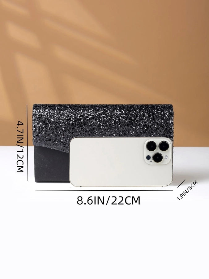 New in stock Sequins PU Clutch Bag Women  Fashion Evening Bag Prom Party Women's Bag
