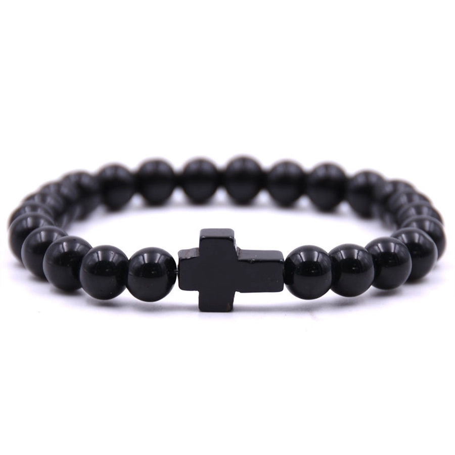 alloy fashion cross bracelet  (red pine) nhyl0582-red-pine