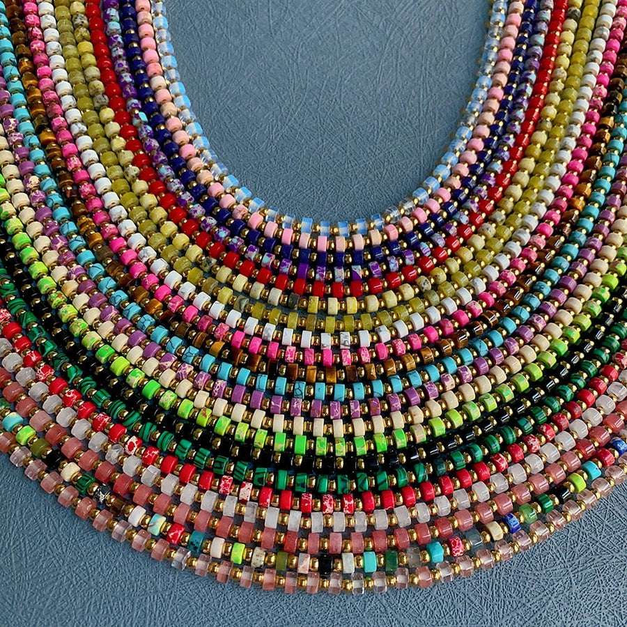 ig style geometric natural stone necklace in bulk