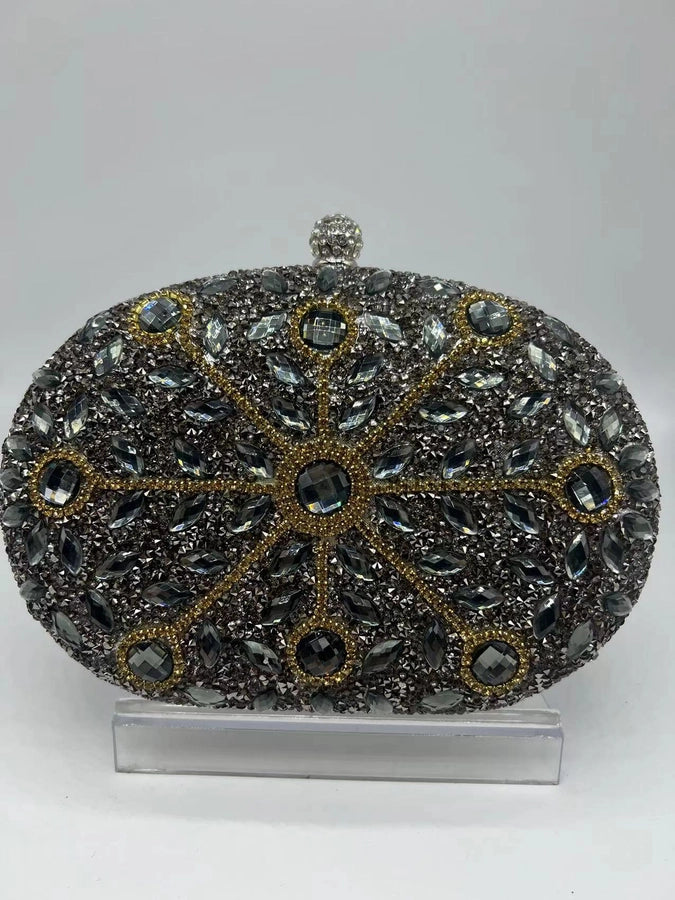 Sunflower Diamond-encrusted Dinner Bag Fashion Banquet Women's Clutch Bag Personality Dress Evening Bag