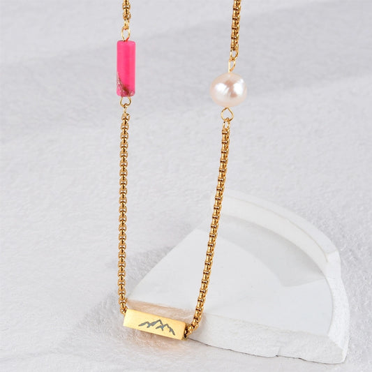 Jewelry Retro Simple Style Sun Heart Shape 304 Stainless Steel 18K Gold Plated Pendant Necklace
