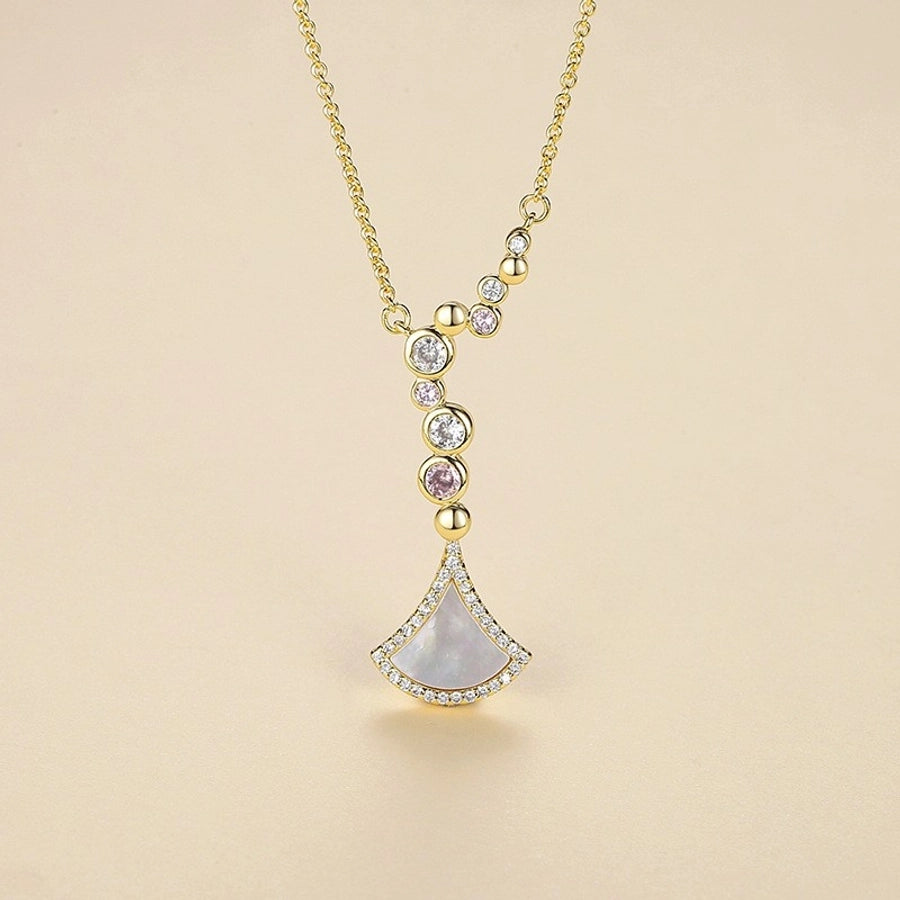 Elegant Simple Style Commute Geometric Copper Alloy Polishing Inlay Zircon K Gold Plated Women's Jewelry Set
