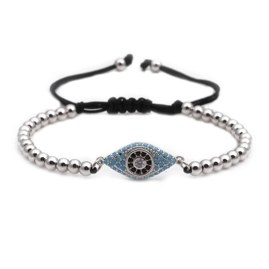 unisex geometry  color zirconium eye bead weaving titanium steel bracelets &amp; bangles yl190506120476