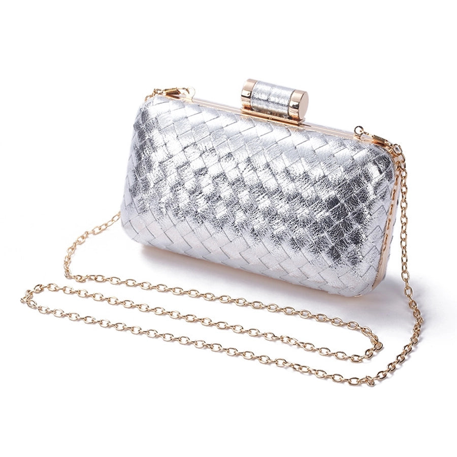 Pu Leather Solid Color Square Evening Bags