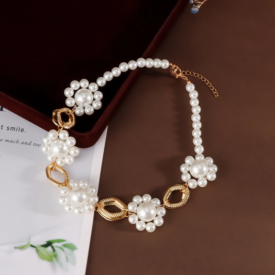Elegant Retro Korean Style Round Plastic  Necklace