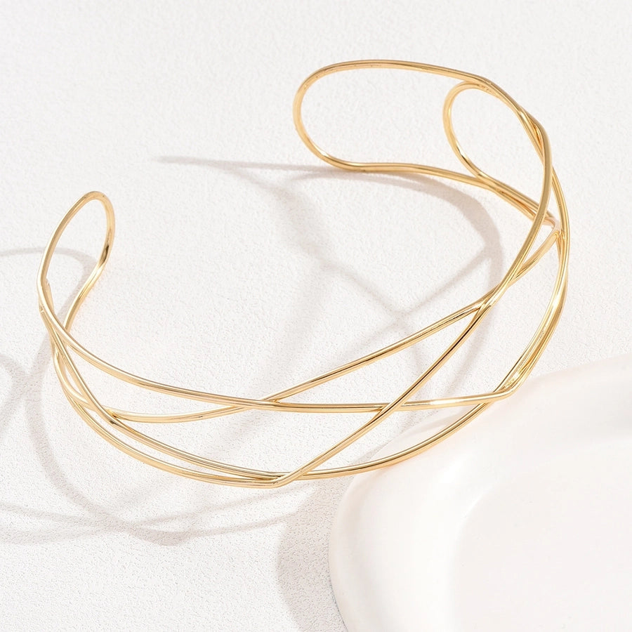 Elegant Streetwear Geometric Alloy  Choker