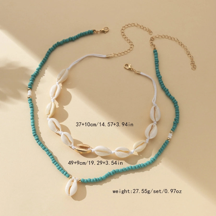 Cute Exaggerated Simple Style Shell Alloy  Necklace