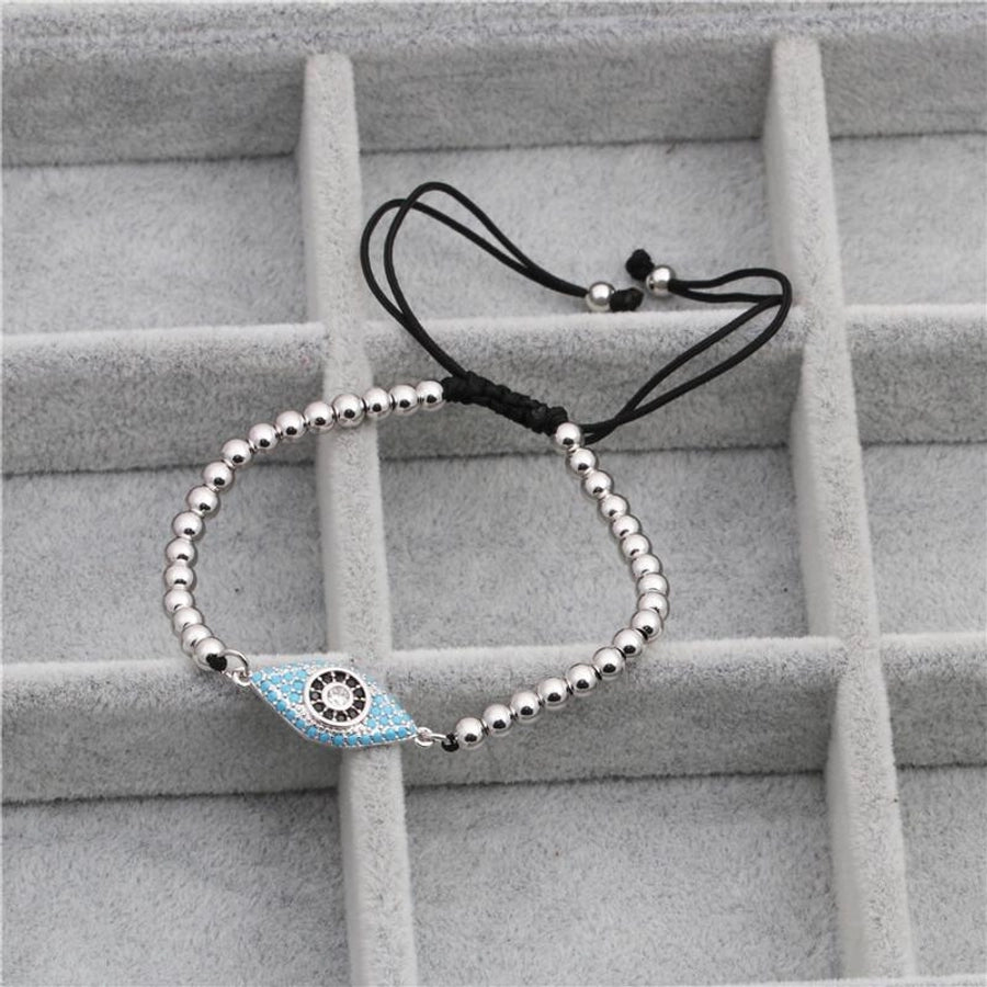 unisex geometry  color zirconium eye bead weaving titanium steel bracelets &amp; bangles yl190506120476