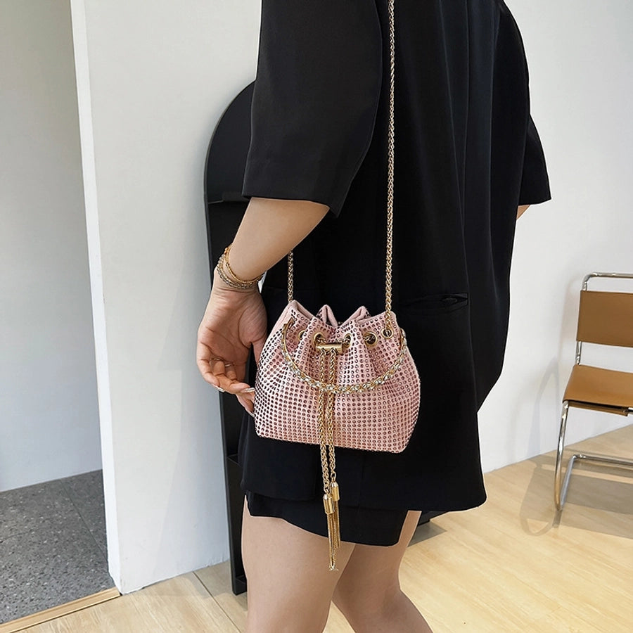 women's small pu leather fashion bucket bag