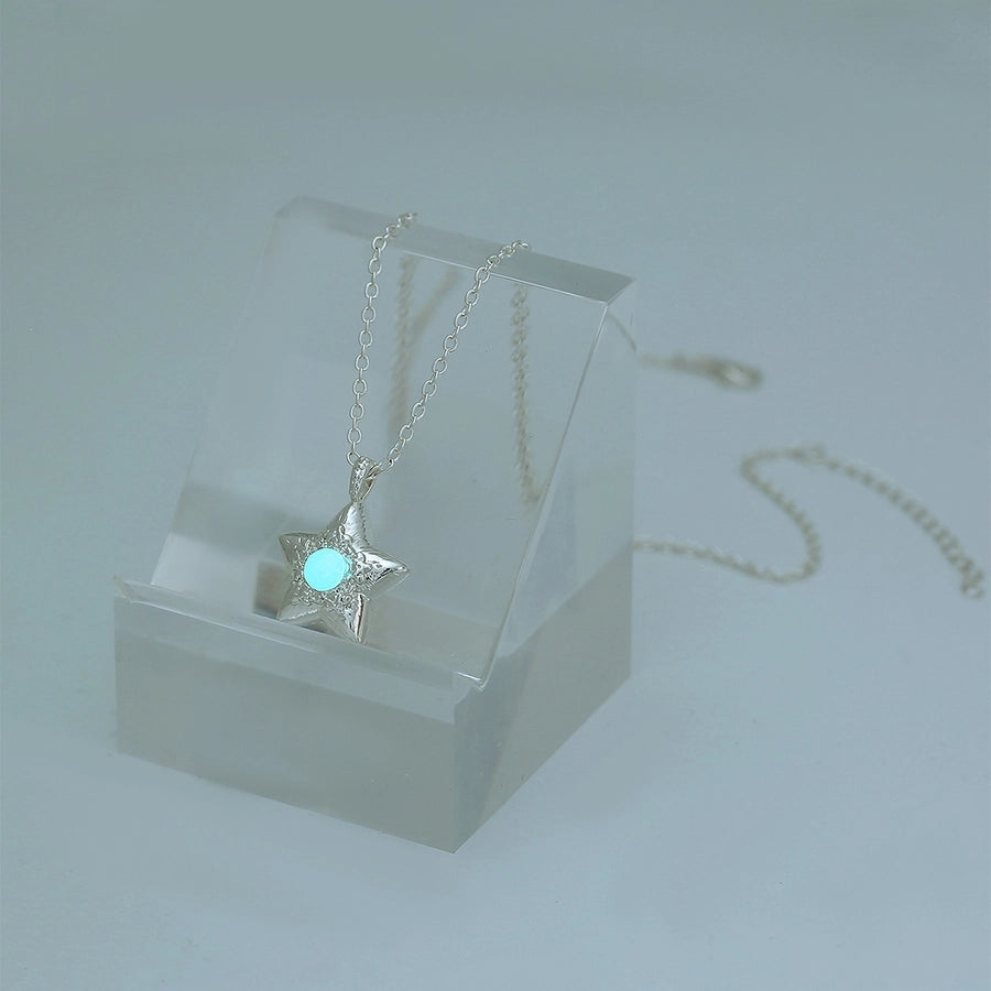 Novelty Simple Style Streetwear Star Moon Heart Shape Zinc alloy  Pendant Necklace