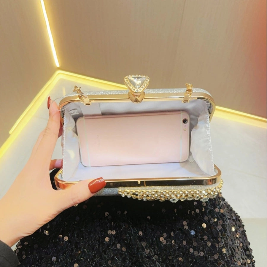 New  ladies party Diamond evening bag dress bag banquet bag clutch messenger bag evening bag