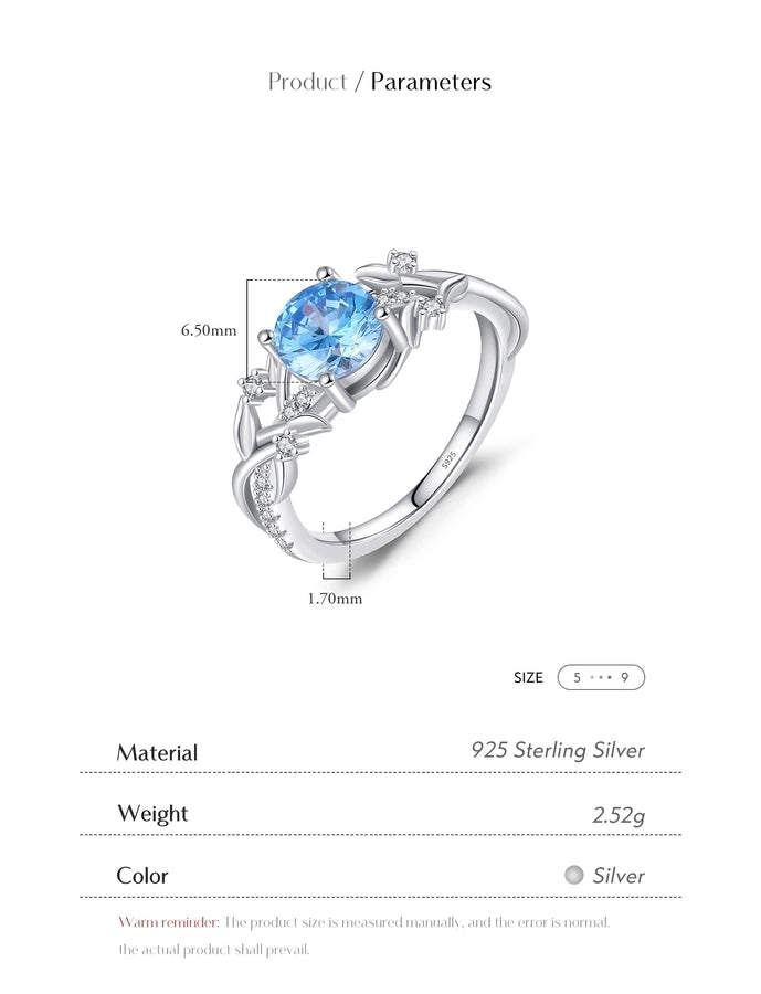 Sterling Silver Rhodium Plated Simple Style Shiny Inlay Round Zircon Rings