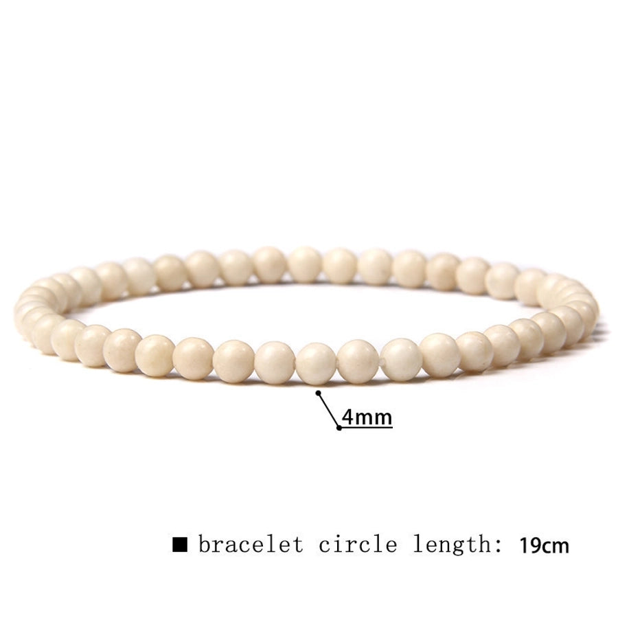 simple style marble natural stone beaded bracelets