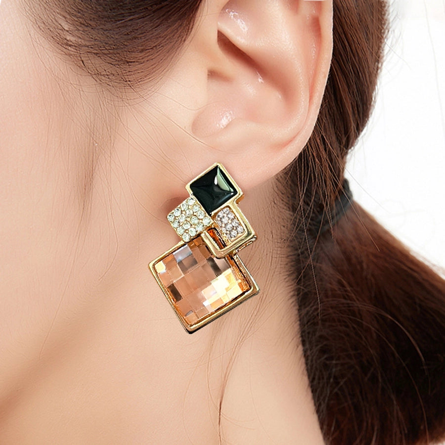 Simple Style Classic Style Geometric Alloy Diamond Women's Jewelry Set