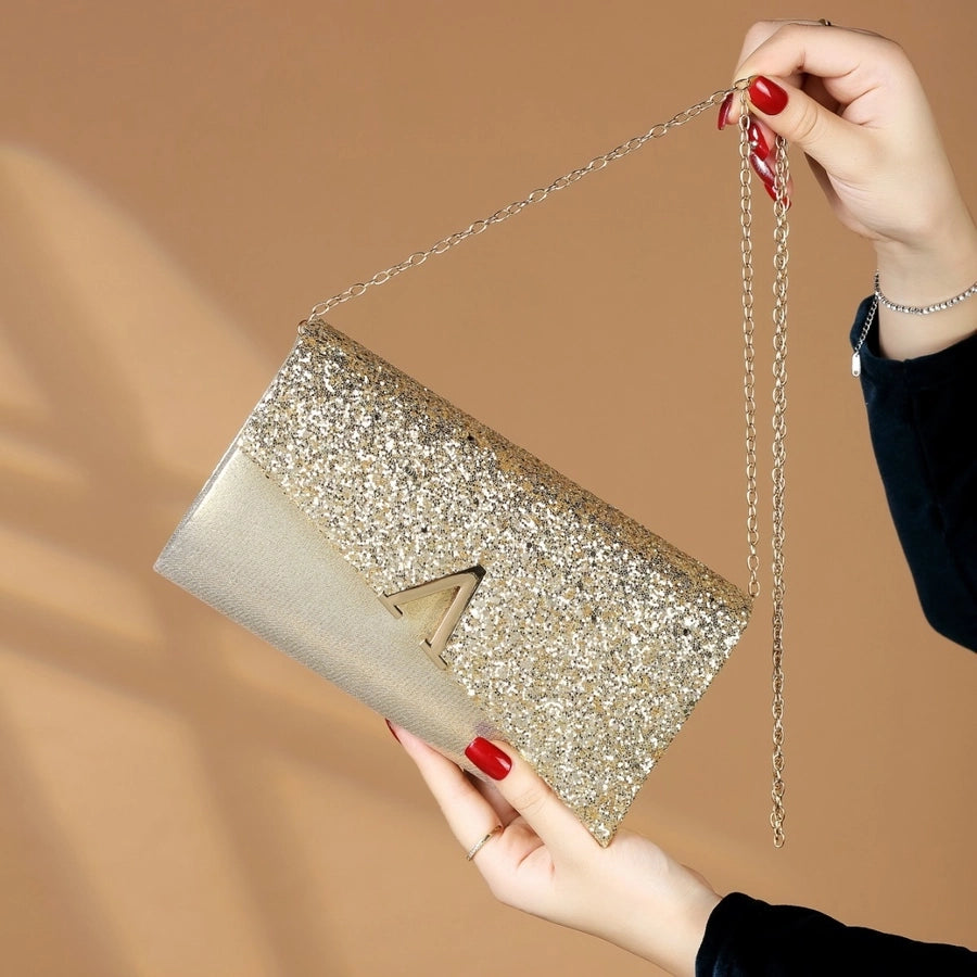 New in stock Sequins PU Clutch Bag Women  Fashion Evening Bag Prom Party Women's Bag