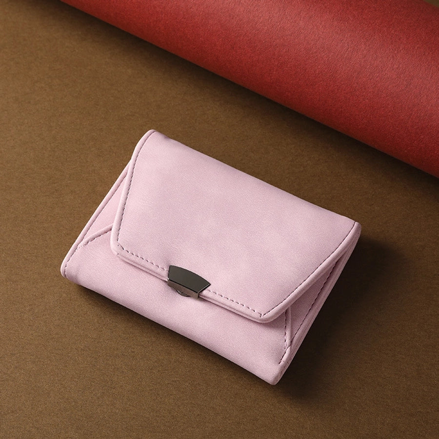 Short Small Wallet TikTok hot Women's Vintage Frosted Leather Niche Design Coin Purse Card Holder One Small Wallet