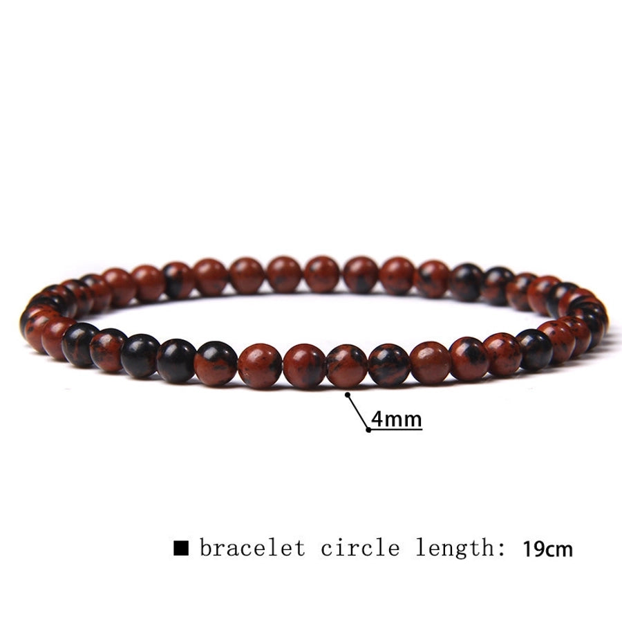 simple style marble natural stone beaded bracelets
