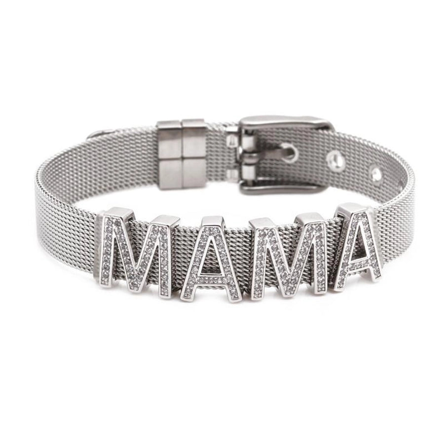 Unisex letters numbers adjustable mesh strap titanium steel bracelets &amp; bangles yl190506120497