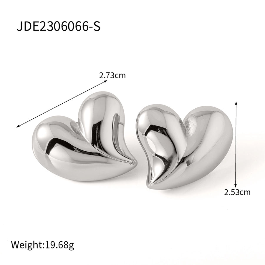 Jewelry IG Style Heart Shape Stainless Steel 18K Gold Plated Plating Necklace
