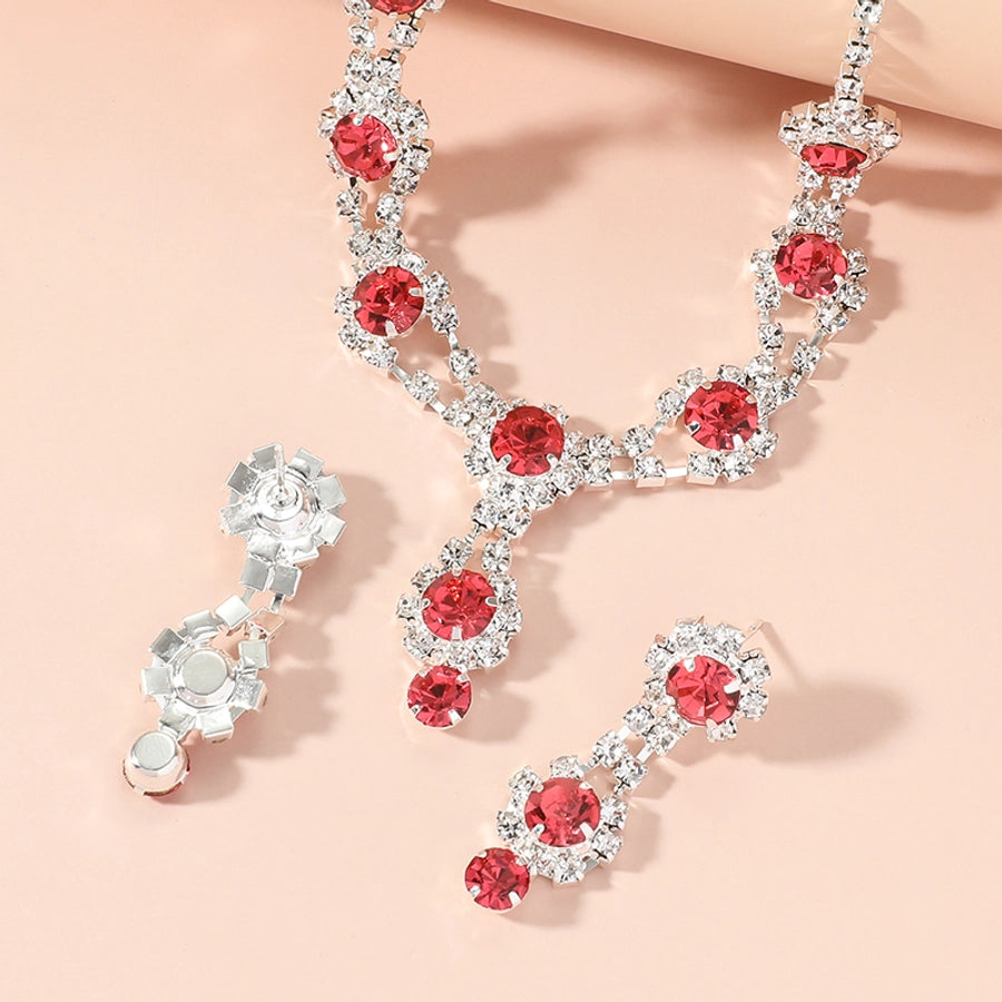 Elegant Luxurious Queen Geometric Alloy Rhinestones Silver Plated Women's