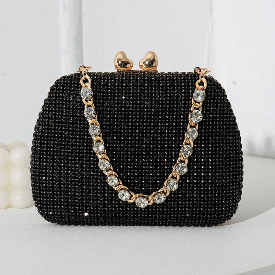 Silver Black Red Pu Leather Solid Color Square Evening Bags