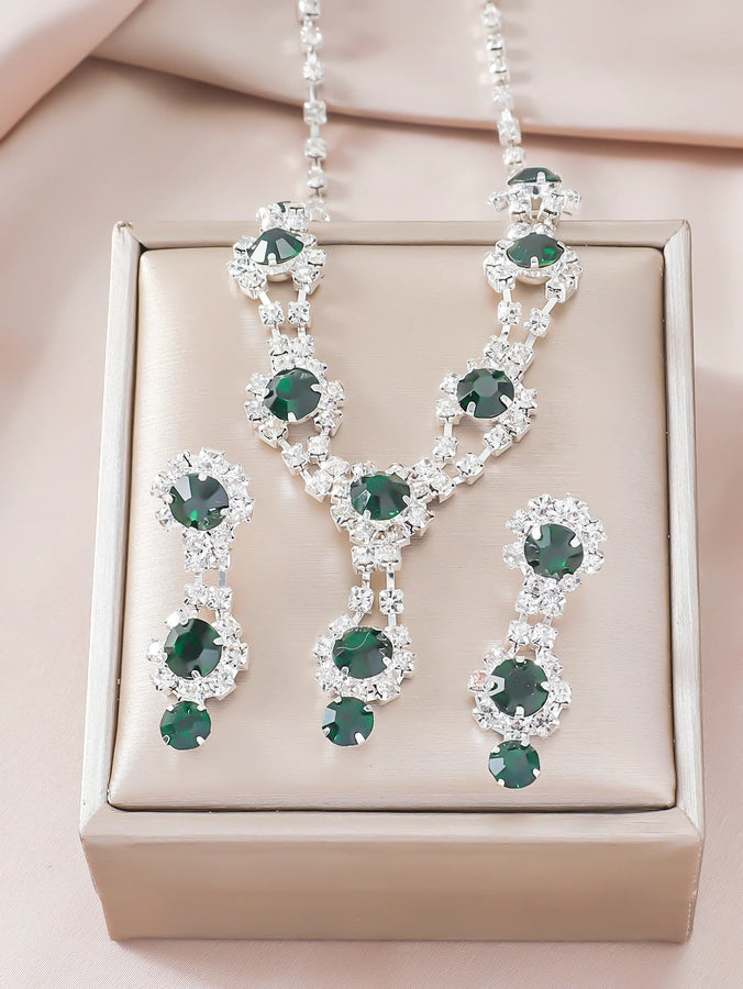 Elegant Luxurious Queen Geometric Alloy Rhinestones Silver Plated Women's
