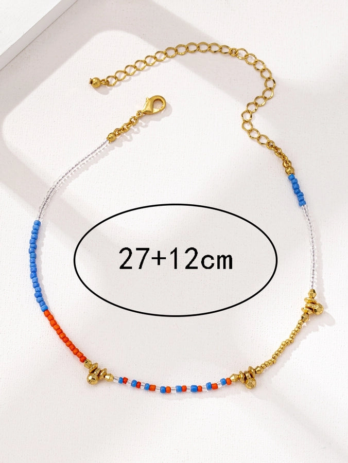 Casual Glam Luxurious Round Seed Bead  Necklace