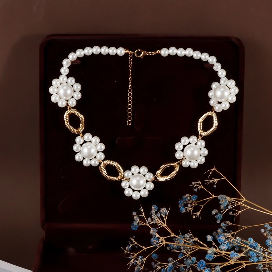 Elegant Retro Korean Style Round Plastic  Necklace
