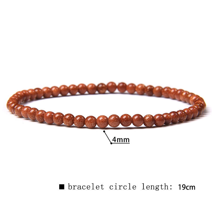 simple style marble natural stone beaded bracelets