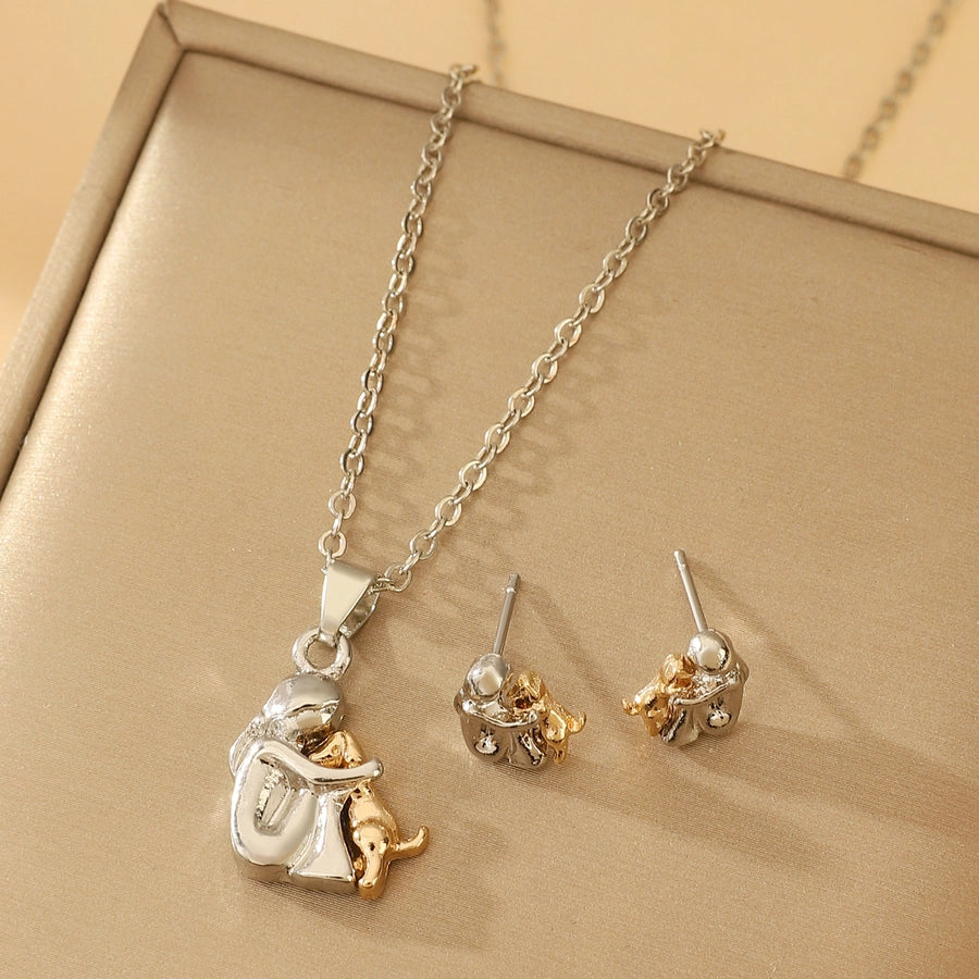 Simple Style Classic Style Human Dog Alloy Plating Women's Jewelry Set