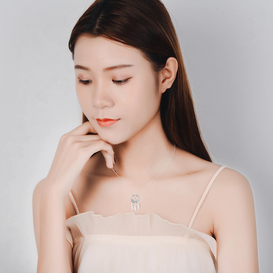 Copper Gold Plated Plating Leaf Pendant Necklace