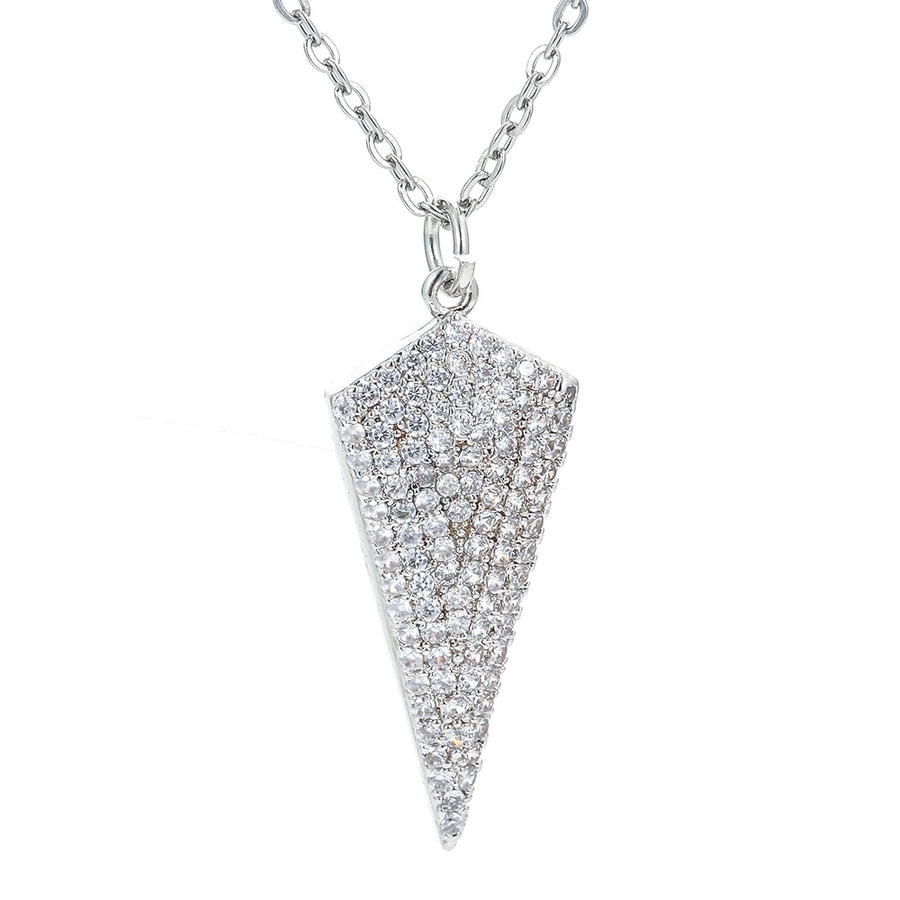 fashion copper arrow pendant micro-inlaid zircon full zircon necklace