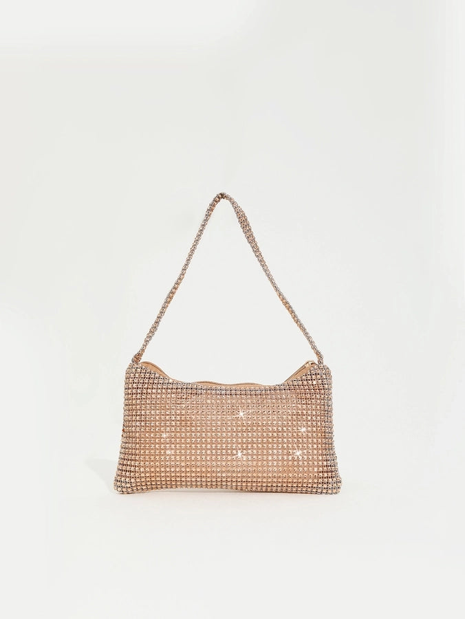 women's plastic solid color classic style square zipper shoulder bag