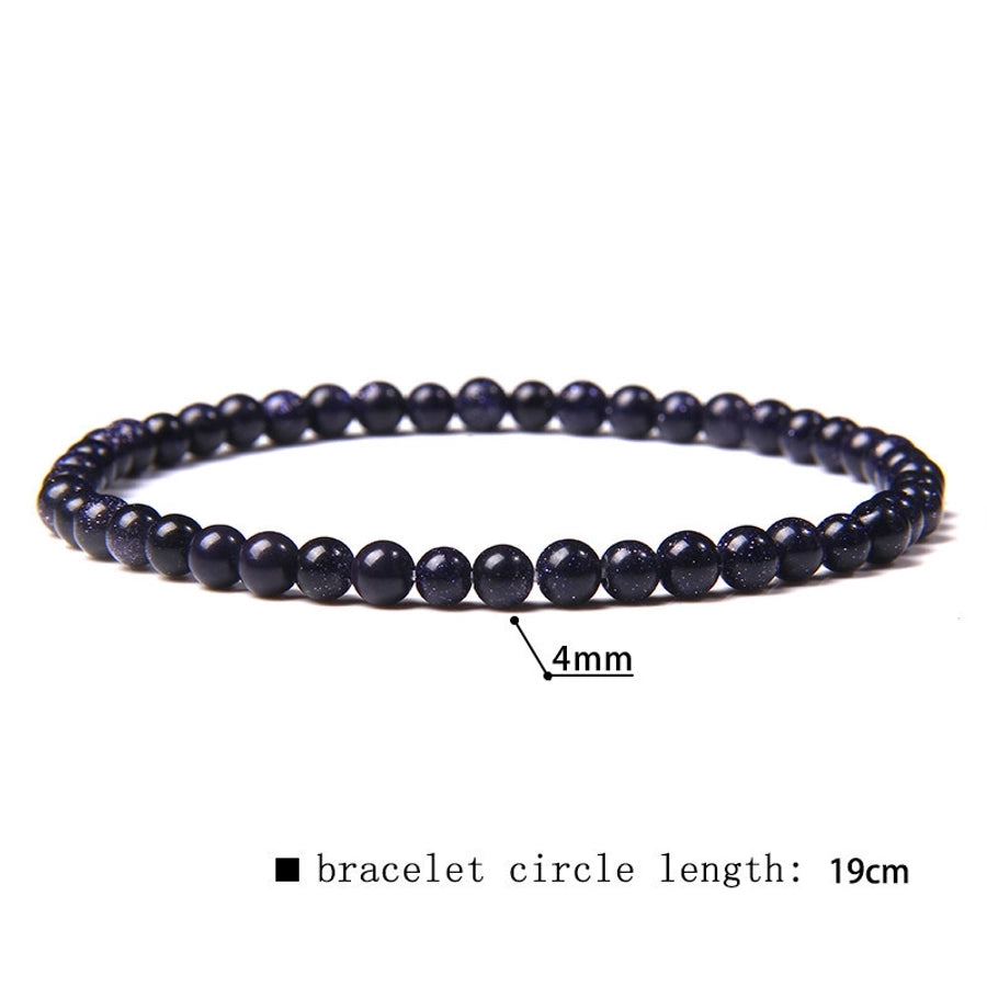 simple style marble natural stone beaded bracelets