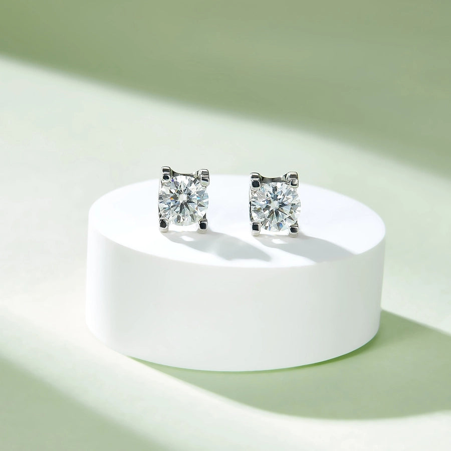 Elegant Princess Sweet Geometric Sterling Silver Inlay Zircon Rhodium Plated Women's Earrings Necklace