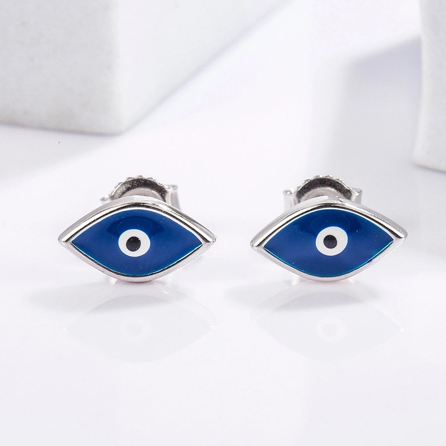 1 Piece Classical Funny Eye Octopus Plating Inlay Sterling Silver Zircon White Gold Plated Ear Studs