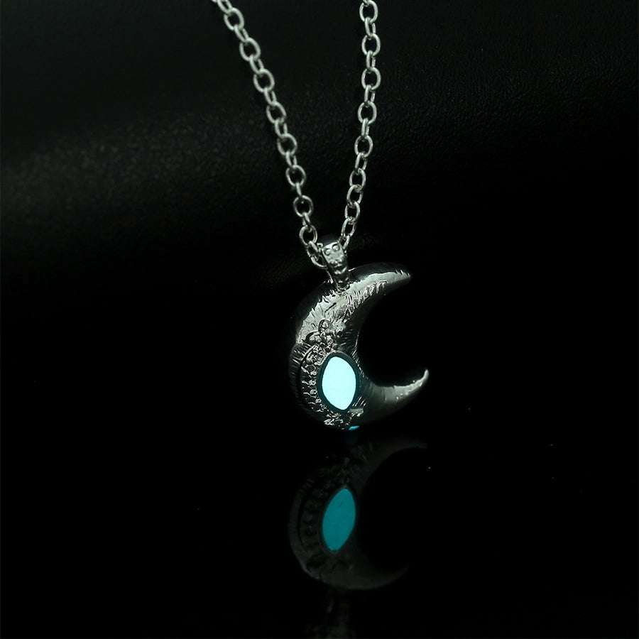 Novelty Simple Style Streetwear Star Moon Heart Shape Zinc alloy  Pendant Necklace