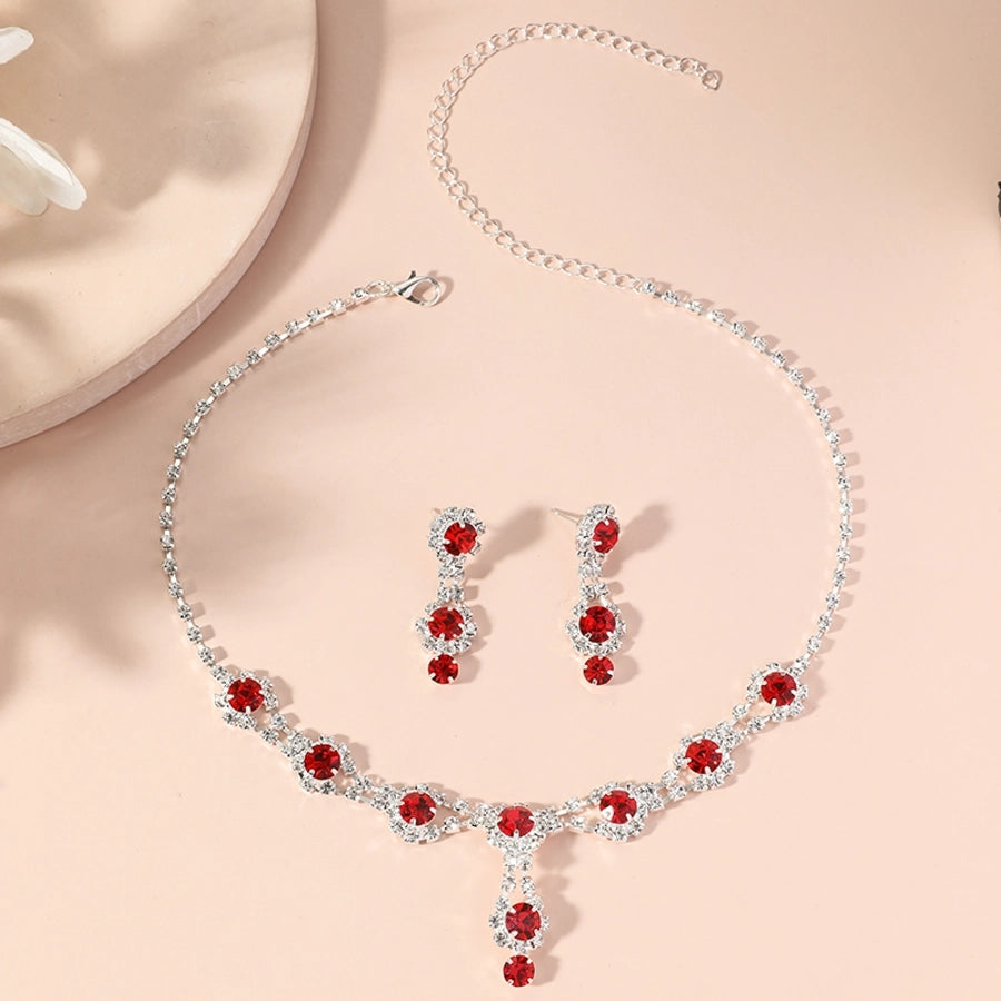 Elegant Luxurious Queen Geometric Alloy Rhinestones Silver Plated Women's