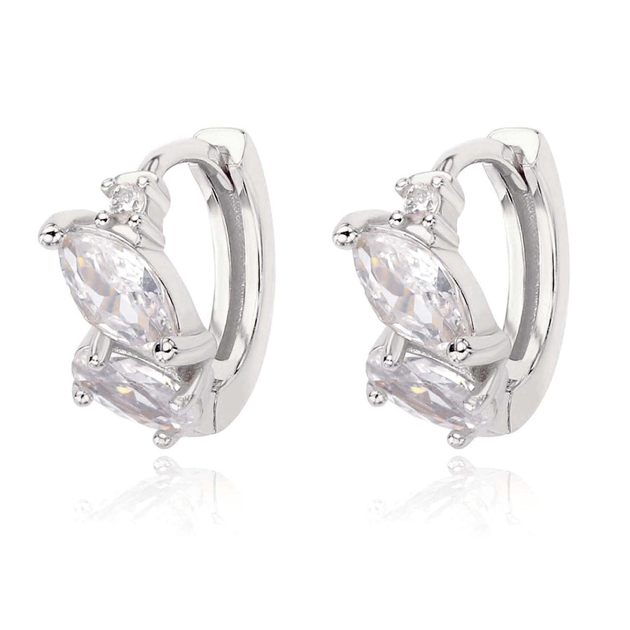 Foxi Exquisite 5A Zircon Inlaid 925 Sterling Silver Material for Women Ear Ring