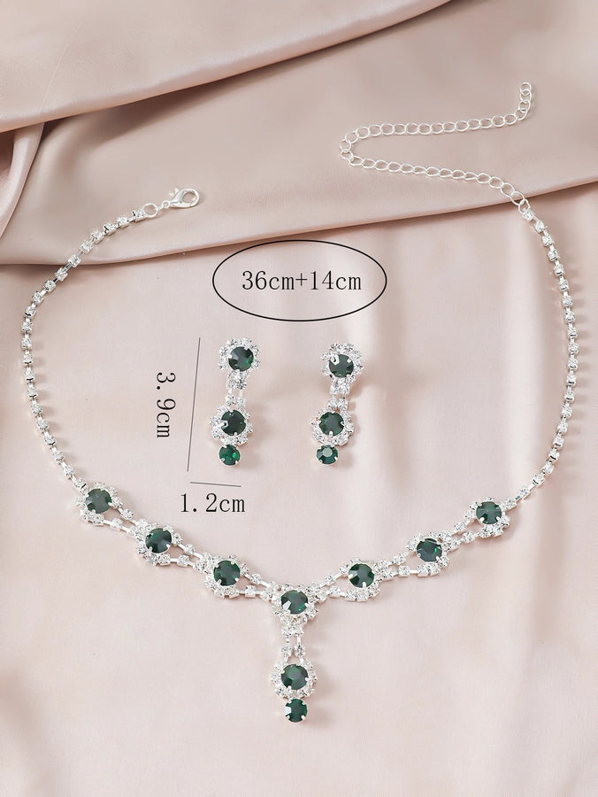 Elegant Luxurious Queen Geometric Alloy Rhinestones Silver Plated Women's