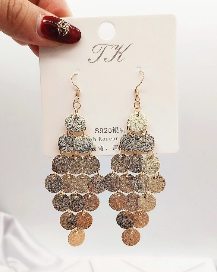 1 pair elegant star tassel heart shape inlay alloy artificial pearls rhinestones glass earrings
