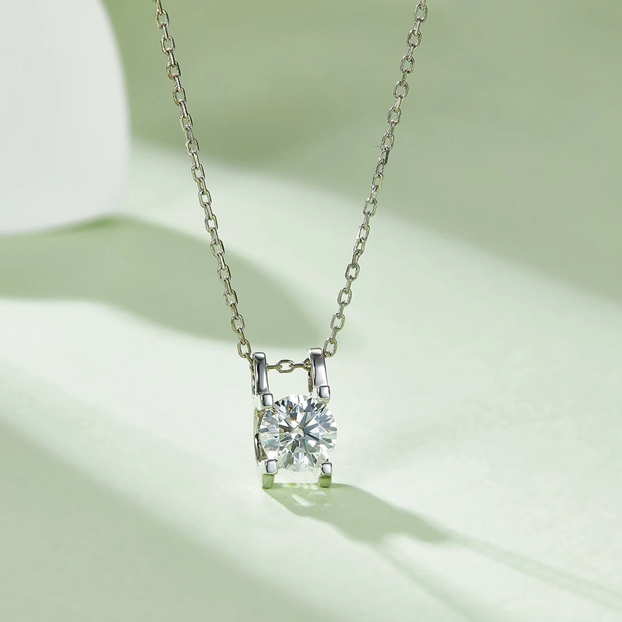 Elegant Princess Sweet Geometric Sterling Silver Inlay Zircon Rhodium Plated Women's Earrings Necklace