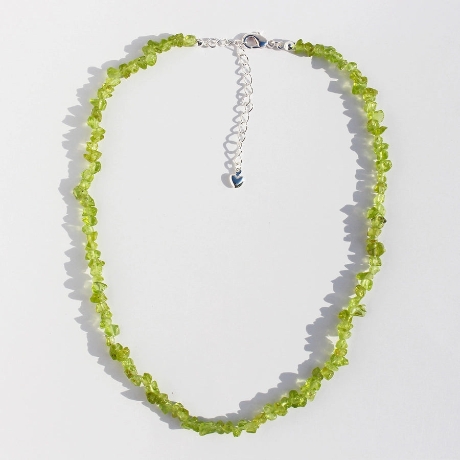Simple Style Classic Style Geometric N2683-Y06 Olivine Brass Beaded 24K Gold Plated Women's Jewelry Set