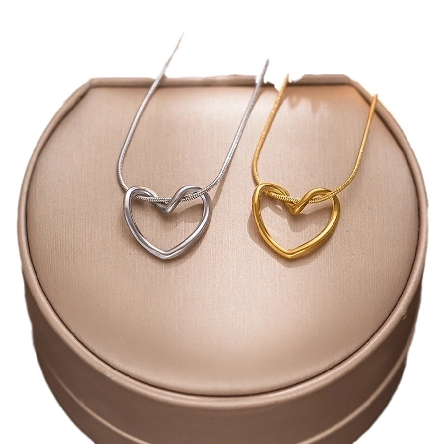Jewelry Simple Style Solid Color Titanium Steel Pendant Necklace