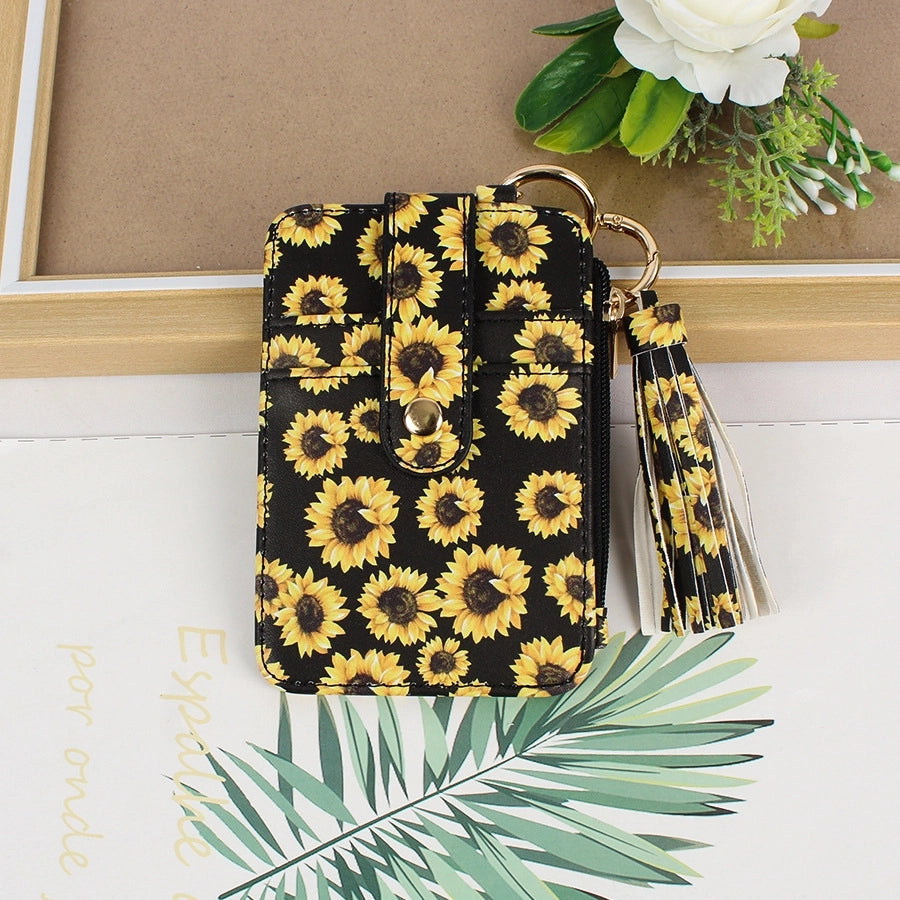 Women's Leopard Pu Leather Open Card Holders