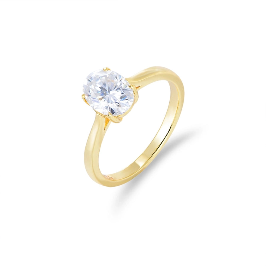 simple style commute oval sterling silver inlay zircon rings