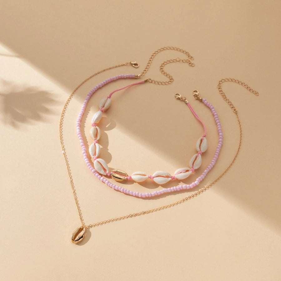 Cute Exaggerated Simple Style Shell Alloy  Necklace