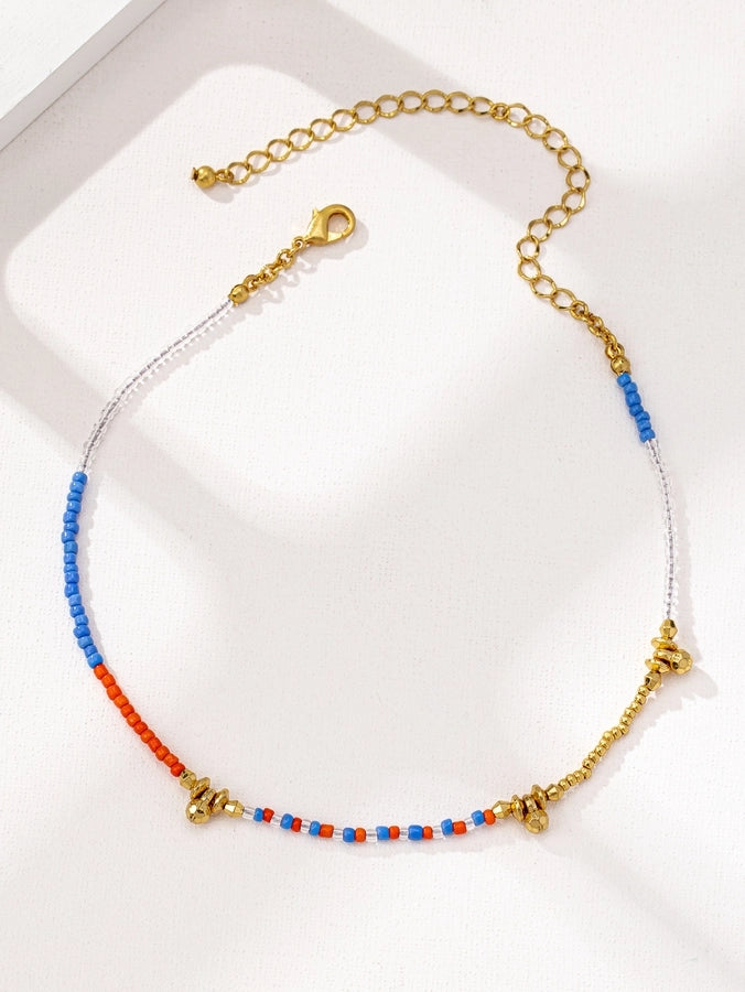 Casual Glam Luxurious Round Seed Bead  Necklace