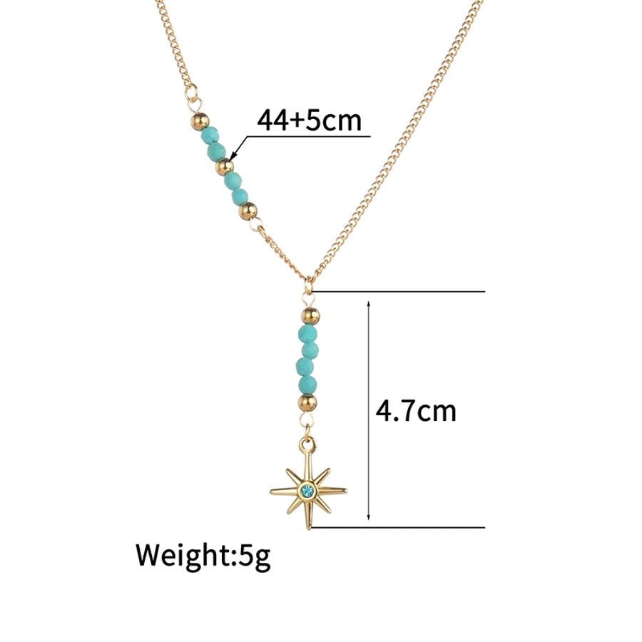 Jewelry Retro Simple Style Sun Heart Shape 304 Stainless Steel 18K Gold Plated Pendant Necklace