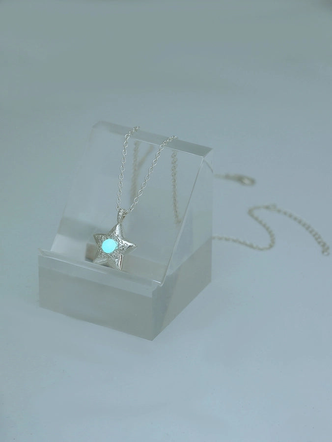 Novelty Simple Style Streetwear Star Moon Heart Shape Zinc alloy  Pendant Necklace